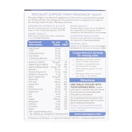 Vitabiotics Menopace Night 30 Tablets