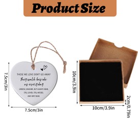 Bereavement Gifts, Sympathy Gift Remembrance Gifts, Acrylic Heart Plaque Memorial Gift, Grave Decorations In Memoriam, Sorry for Your Loss Gifts - Those we love don't go away (D)