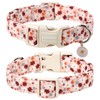 DOGWONG Fall Flower Dog Collar, Orange Flower Dog Collar Adjustable