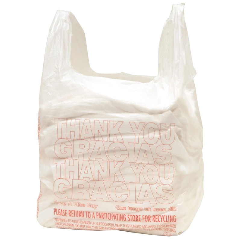 Unbranded T-Shirt Carry-Out Bags 11.5x6.5x22" 1000 Ct Plastic Grocery Shopping