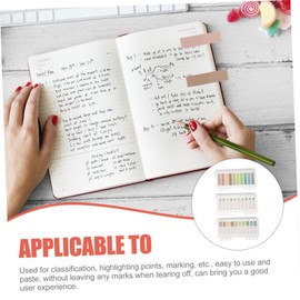 FUNOMOCYA 3 Sets Convenient Household Sticky Flags Multi Function Book Tabs for Annotation Compact Page Markers Soft Color Palette for Students Teachers and Office Use