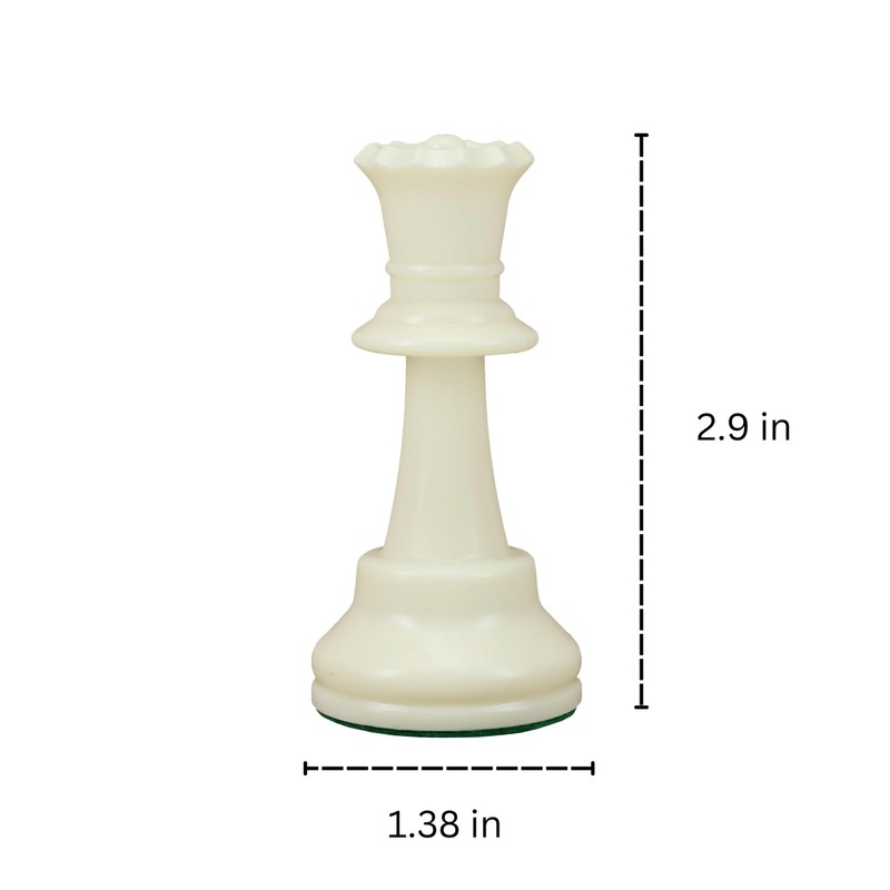 WE Games Replacement Staunton Chess Piece - Light Queen, Heavy