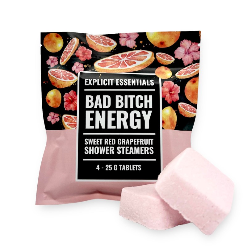 Explicit Essentials Sweet Red Grapefruit Shower Steamers, 4 Tablets, 25g