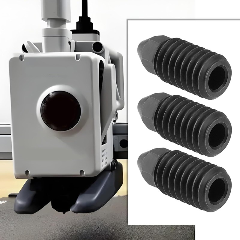 ECSiNG 5pcs 0.8mm 3D Printer Nozzles 9x3mm Hardened Extruder Hardened