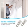 HOMSFOU 50pcs Curtain Pulley Ceiling Curtain Rod Window Rod Slides