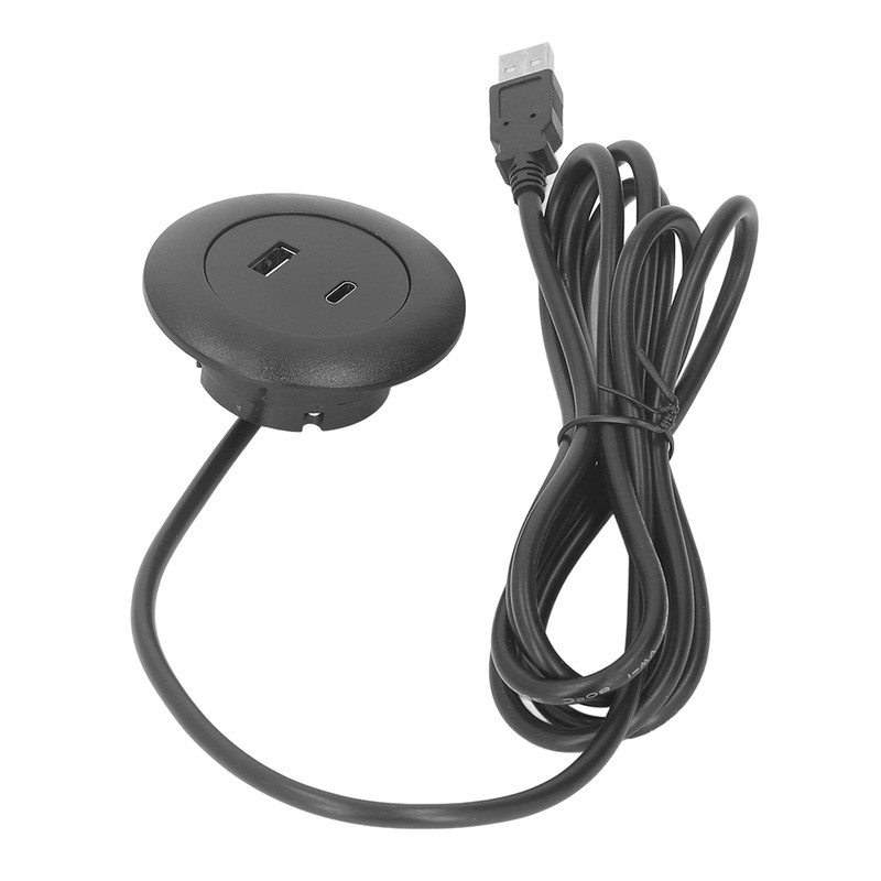 Embedded Charging Round Port Desktop Power Grommet for Sofas Tables
