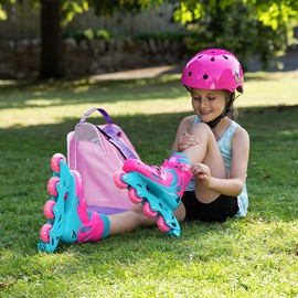 VENTCY Inline bag, ski boot bag for children, roller skates bag, bag for inline skates, bag for ice skates, skate bag for children/adults (up to 28 to 43 (EU))