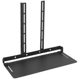 VIVO 13 inch Over Under VESA Monitor Shelf Mount, Holds Media Devices, Speakers, Routers, and More, Fits VESA 75mm, 100mm, 200mm, Black, MOUNT-SF01M