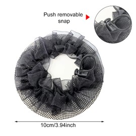 Honbay 6PCS Elastic Mesh Bun Cover Reusable Ballet Hair Nets Elastic Edge Mesh Hair Accessories for Dancer Bank Clerk Nurse Skating or Gymnastics Performance