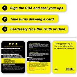 Trikendou CDA The Drinking Cards Game for Party Night, Fun & Easy Games for Adult Game Nights - Girls Night, Couple Games, Bachelorette Party Games