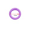 Leliafleury 20Pcs Spring O Rings 27mm Metal Round Carabiner Coloured