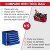 P.I.T. Mini Blue Tool Box, Portable 5-Drawer Micro Roll Cab