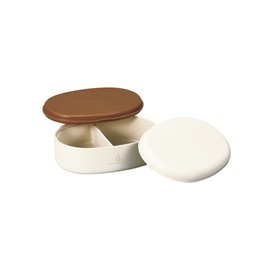 Tatsumiya HINOKINOPLA Oval 1-Tier Lunch Box, White, Size: Approx. W 6.3 inches (16.2 cm), D4.4 inches (11.3 cm), H5.9 inches (5.9 cm), 30475