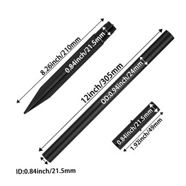 Aifeier ET Flame Lamp Extension, Ground Stake and Joint Connector Kit to Make Solar Flashlight Torch Taller, 6 Sets, Black (ex-jo-gs-6)