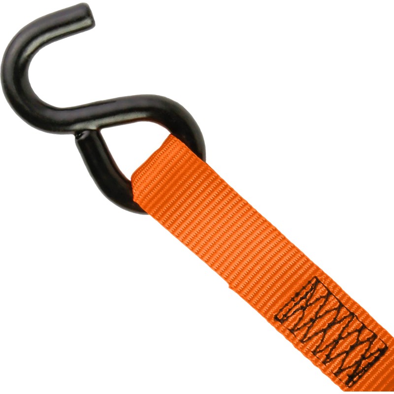 BLACK+DECKER BDX1007 Black/Orange 1" x 10' Ratchet Tie Down Straps