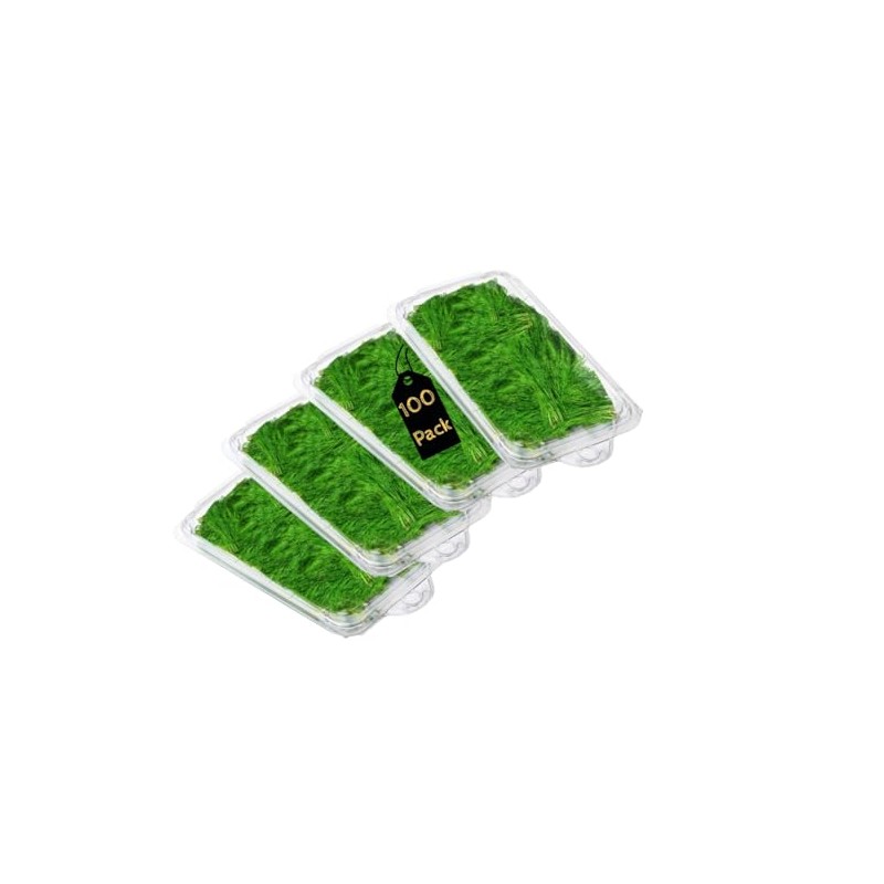 Smygoods Disposable Clear Plastic Clamshell Containers for Herbs, Leak-Proof, Ideal