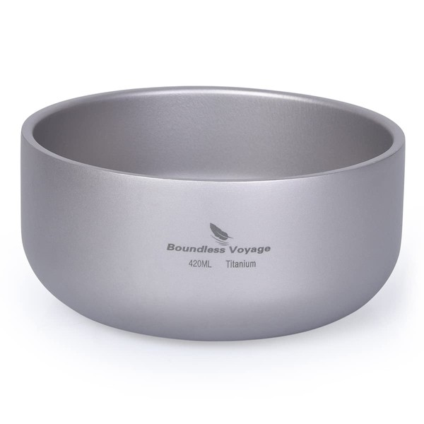 Boundless Voyage Titanium Bowl Heat Resistant Bowl Round Double Layer