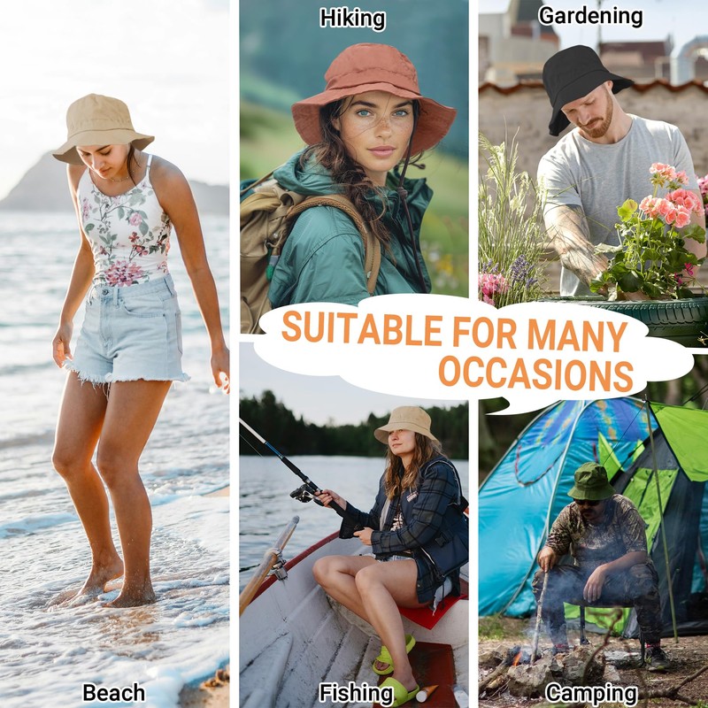 NPQQUAN Waterproof Quick Dry Bucket Hats for Woman Men Packable