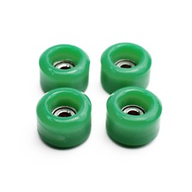 SPITBOARDS Fingerboard Urethane Wheels 60D with Real Ball Bearings Professional CNC Quality - Green