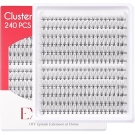 EXTENIFY 10D Individual Lashes C Curl Cluster Lashes Natural Eyelashes, DIY Eyelash Extensions at home, Individual Cluster Eye Lashes Easy to Apply (10D-MIX-C Curl)