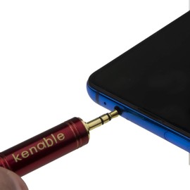 kenable PRO Metal 3.5mm Stereo Jack Plug to 6.35mm Jack Socket Red and Gold Plated