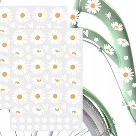 Altaroo Pack of 2 Bicycle Stickers, Daisies, Stickers Bicycle 29 x 21 cm, Sticker Flowers, Car Sticker for Scooter, Notebook, Laptop