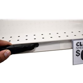 Label Strip & Fastener Tool, Gondola Shelf UPC Channel, Ticket Pry Scraper Remover, Black, 5 Pack