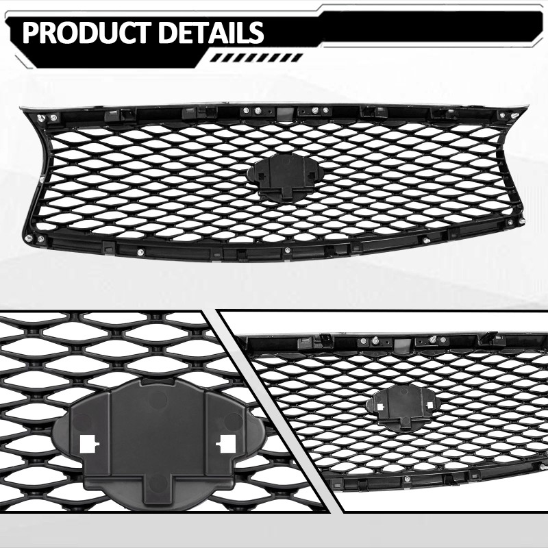 kspeed For Infiniti Q50 2014-2017 Front Bumper Upper Grille Gloss