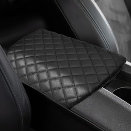 JOYTUTUS Center Console Cover Compatible with 2010-2015 Chevy Camaro Leather Armrest Cover Center Console Cushion Camaro Accessories