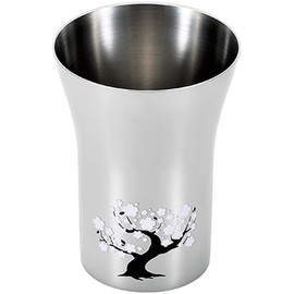 Yokoyama EJK-300 Made in Japan, 10.1 fl oz (300 ml), Temperature Sensitive Stainless Steel Tumbler, Cherry Blossom, Tsubame Juku no Kiki,