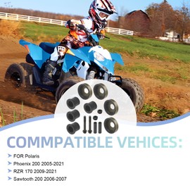 Front A-Arm Bushing Kit for Polaris Phoenix 200 Sawtooth 200 RZR 170 2005-2021