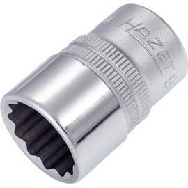 HAZET 900Z-18 Socket, 0.7 inch (12 mm), Side Width: 0.7 x Insertion Angle: 0.5 x Total Length: 1.5 inches (38 mm), 1 Piece