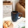 Hasense Coffee Mugs Set, 16 oz Ceramic Coffee Cups, Ribbed