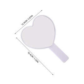 DECHOUS 3pcs Heart Shaped Handheld Cosmetic Mirrors Lightweight Portable Travel Makeup Mirrors with Handle for Women Birthday Party Favors Scratch Resistant Dressing Table Use