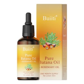 Buiiti Batana Oil with Rosemary for HairGrowth - Nourish Scalp & Detox forStrong &Healthy Hair, Organic BatanaOil with Rosemary -Reduce Hair Loss &Detox Your Scalp (30 mL) Haircare Rosemary Oil Mild Remedy - Batana oil: 1pcs