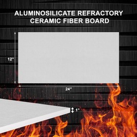 SIMOND STORE Ceramic Fiber Insulation Board - 2300F - 1 Inch x 12 Inch x 24 Inch - Ceramic Thermal Insulation Board for Wood Stoves, Fireplaces, Furnaces, Forges, Kilns, Pizza Ovens