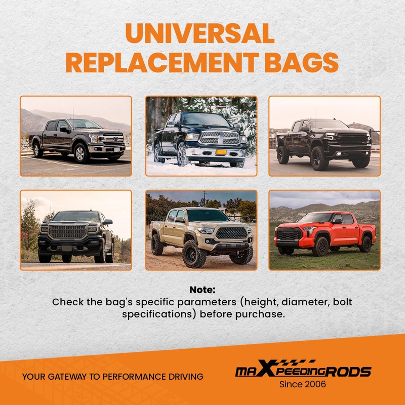 maXpeedingrods 2PCS Universal Air Suspension Spring Double Bellow Standard 2500