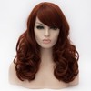 Cying Lin 18" Long Curly Red Brown Beehive Wig Heat