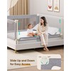 FAMILL Bed Rail for Toddlers, Foldable Toddler Bed Rails Suitable