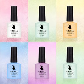 Gama De Gel Mussa Efecto Reflectivo 6 Esmaltes Para Uñas Uv