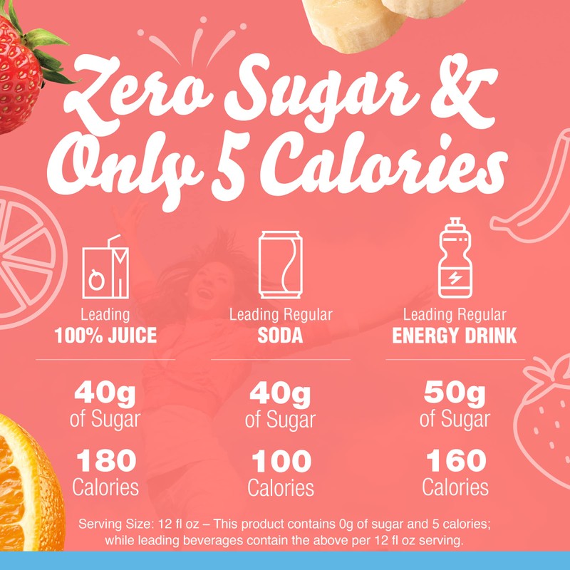 Crystal Light, Drink Mix Strawberry Orange Banana, 2.4 Ounce