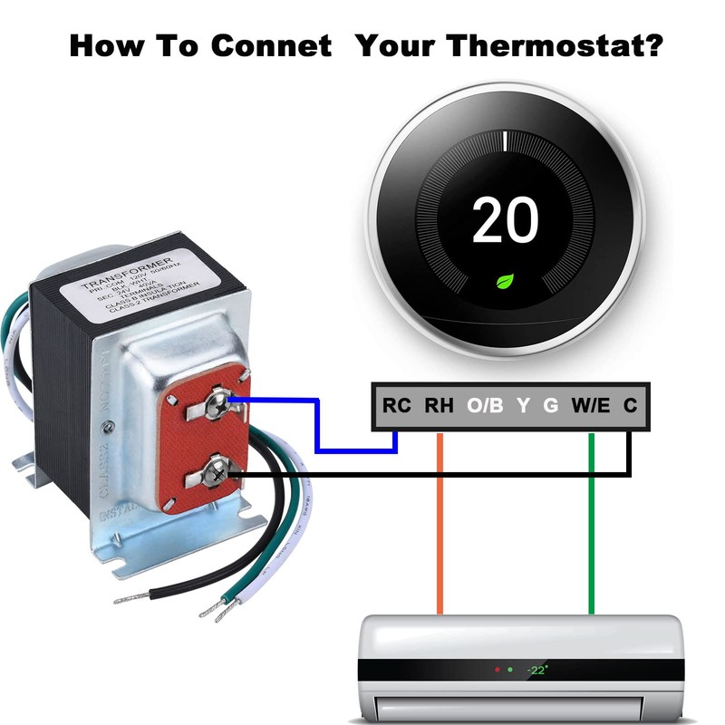 Doorbell Transformer 24V 40VA AC Power Supply Thermostat Power Adapter