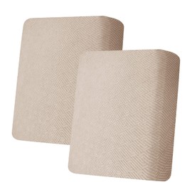 CHELZEN Stretch Sofa Seat Cushion Cover, Fitted Sofa Cushion Slipcovers, Couch Cushion Covers, Replacement for Individual Cushion Furniture Protector (1 Seater*2, khaki)