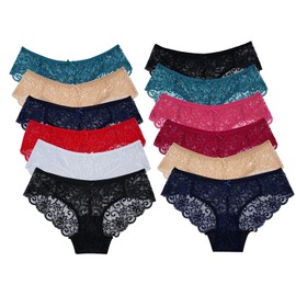 Sunm Boutique 12 Pack Womens Lace Underwear Seamless Bikini Panties Breathable Stretch Panties