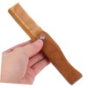 WOONEKY 1pc Portable Wooden Folding Beard Comb with Leather Case
