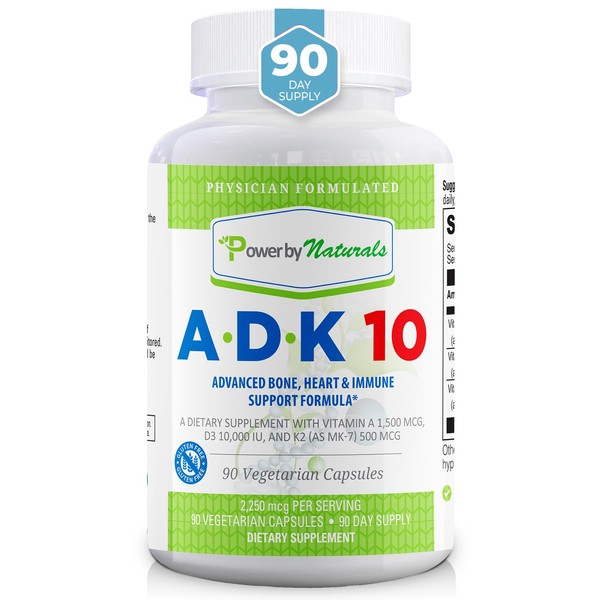Power By Naturals ADK Vitamin Supplement – ADK 10 High