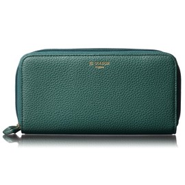 JIL GORDON Women's Wallet, Easy to Sort, Double Zipper, Lightweight, Synthetic Leather, Large Capacity, Large Capacity, Easy to Use, Simple Packaging, green