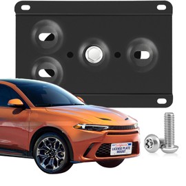 Heavy Duty Front License Plate Frame Compatible with Dodge Hornet 2023-2024, No Drill Grille Mount, Anti-Theft License Plate Holders Bracket, Rust-Proof, Rattle Proof Car Accessories