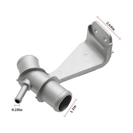 Car Engine Outlet Coolant Pipe, OEM# 16577-22H02 16577-22040 1657722030 Aluminum Vehicle Engine Radiator Water Distribution Hose, Auto Replace Accessory, Fit for Matrix 2009-2014 1.8L L4