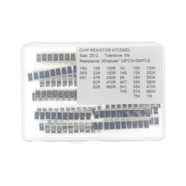 33 Values x 10 Pieces, Total 330 Pieces, 2512 5% SMD Surface Mount Thick Film Chip Resistor Kit
